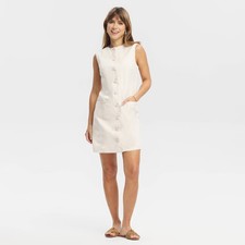 Women's Mini Shift Dress - A New Day Cream XXL