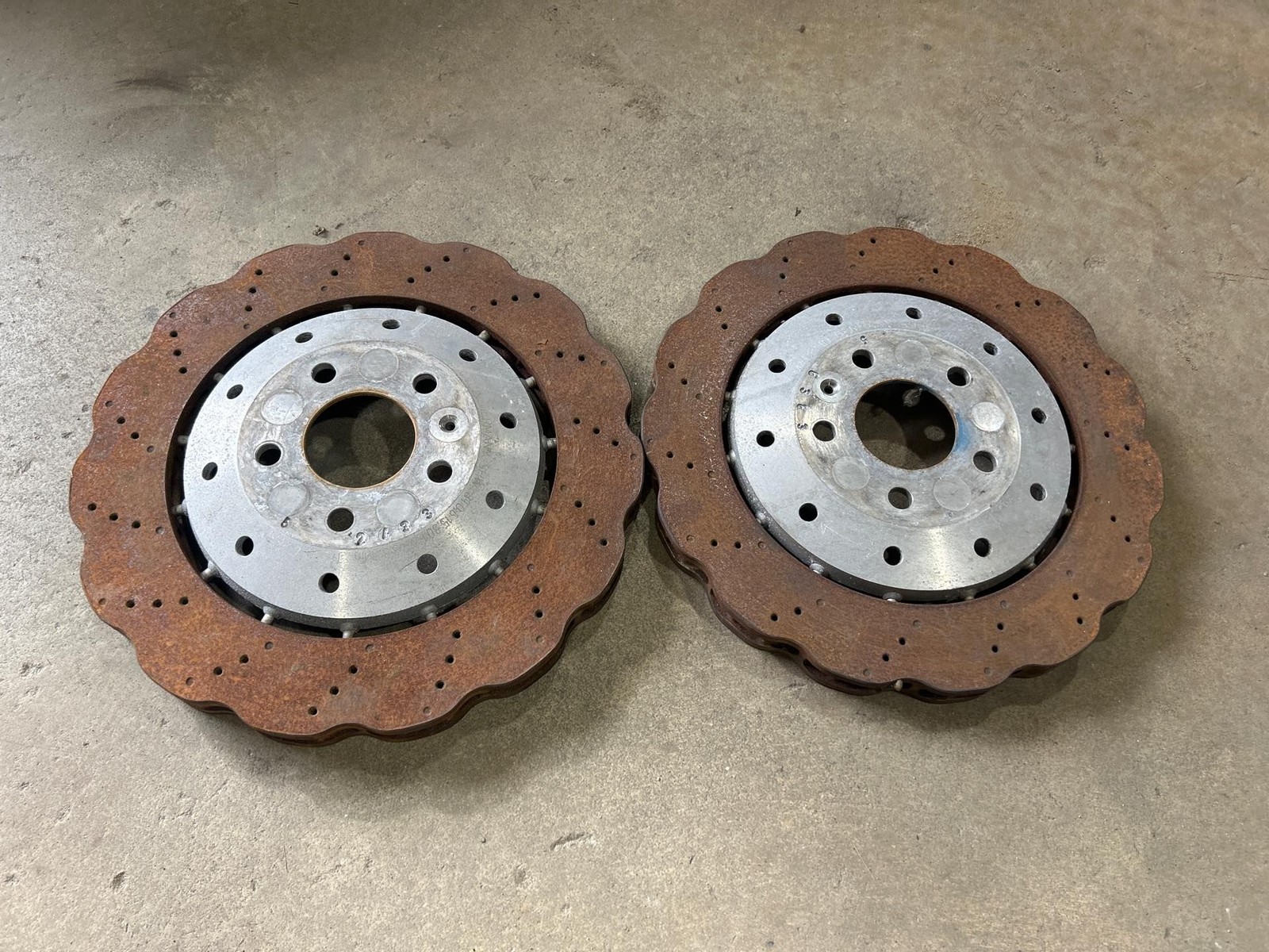 2014-2023 Audi R8 Rear Left & Right Brake Disc Rotor 19k Miles (MK)
