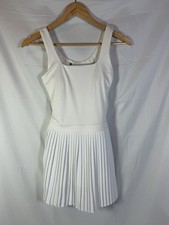 All in Motion Size Small White Pleated Women’s Active Mini Dress W Inside Bra