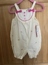 Vintage Baby Togs 24 Months Butterfly Bubble Romper NWT