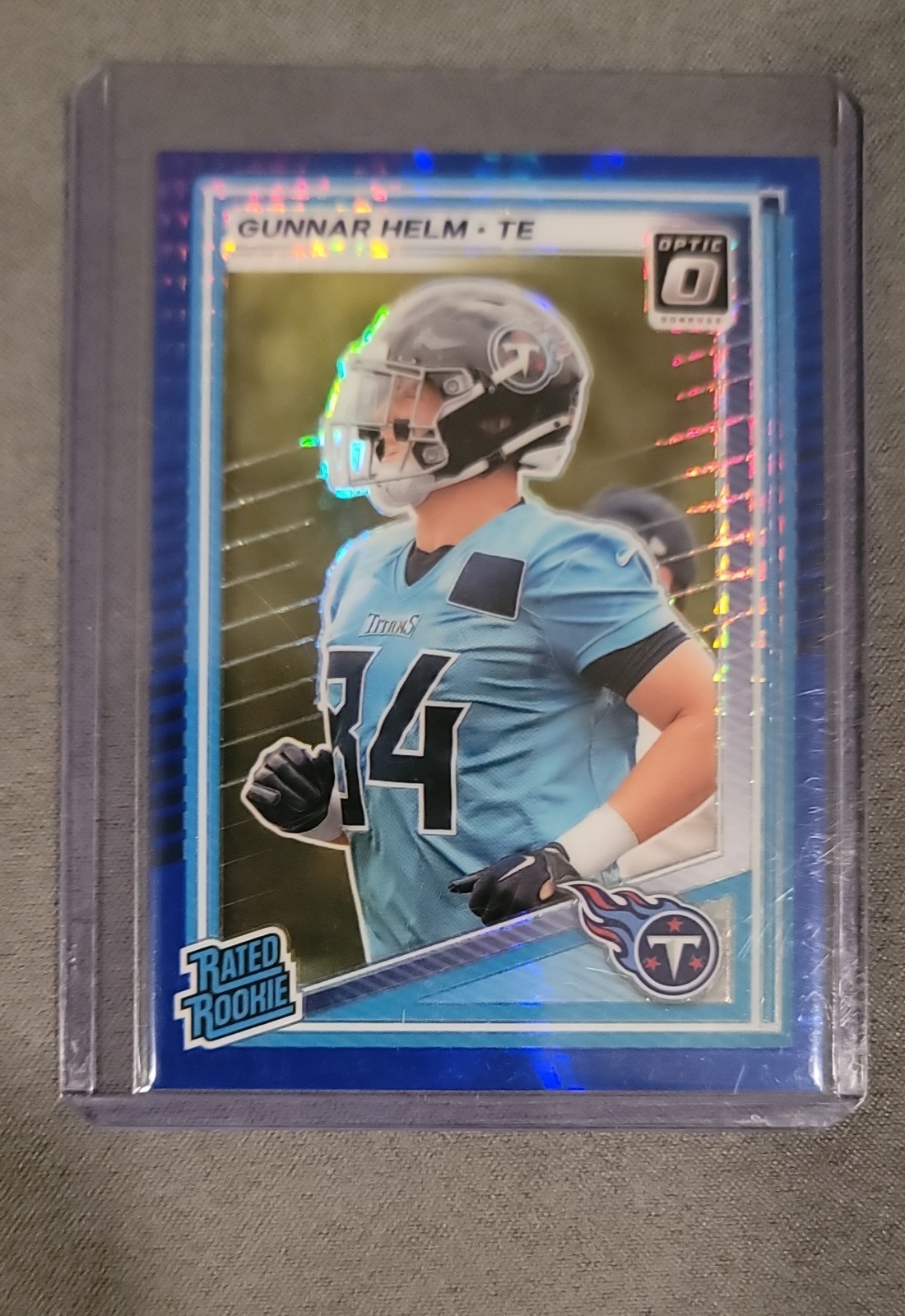 2025 Panini Donruss Optic - Rated Rookie Gunnar Helm #294 Blue Hyper Prizm (RC)