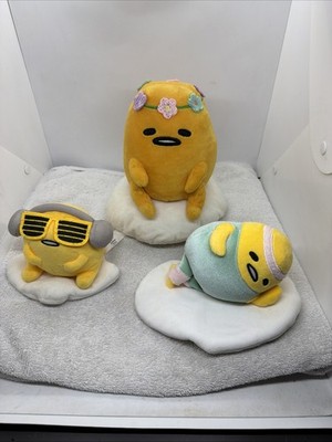 Sanrio Hello Kitty Friend Gudetama Lazy Egg Plush Lot  Headphones Yoga
