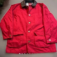 Vintage 80s Red Malboro Barn Coat Workwear SZ L  Execelnt Condition Warm Liner 