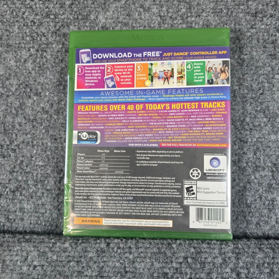 XBOX ONE JUST DANCE 2016 VIDEO GAME NEW SEALED KINECT COMPATIBLE - Image 2 of 2