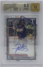 2024 Bowman Chrome Paulino Santana Chrome Prospect Autographs /299 Rangers