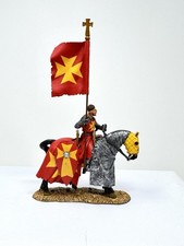 King  Country MK008S Mounted Knight with Flag Crusaders Saracens Rare Retired