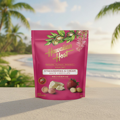 Hawaiian Host Strawberries & Cream Paradise Collection Large Bag (16 oz)   Gourm