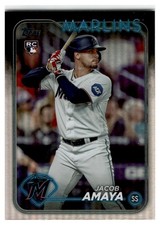 2024 Topps Baseball Series 1 Jacob Amaya Rainbow Foil #144 RC Miami Marlins