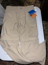 Columbia Omni-Shade Convertible Pants Shorts Tan Youth Small
