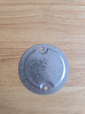 Galvanised Metal Circular Box Lids Electrical Conduit Cover Plate, Twin Hole