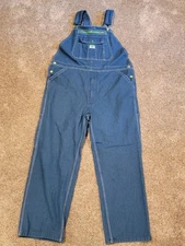 Mens LIBERTY Med Wash Blue Denim Jean Bibs Work Farm Overalls Halloween 40 30