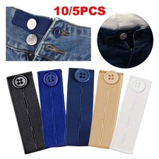10/5x Waistband Extender Button Pants Belt Extension Buckle Elastic Adjustable  