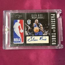 2011 Black Box Glen Rice Stephen Passing The Torch Dual Logoman Patch Auto /99💥