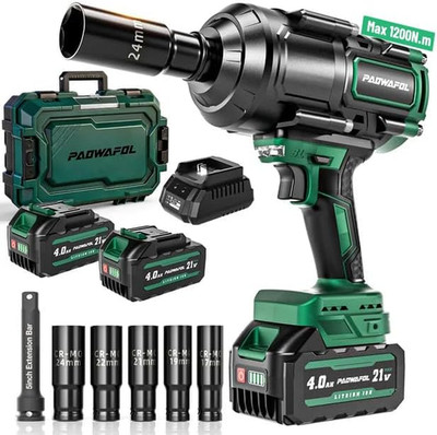 2026 New Upgrade 900Ft-Lbs(1200N.M) Impact Wrench, High Torque 1/2 Impact Gun wi