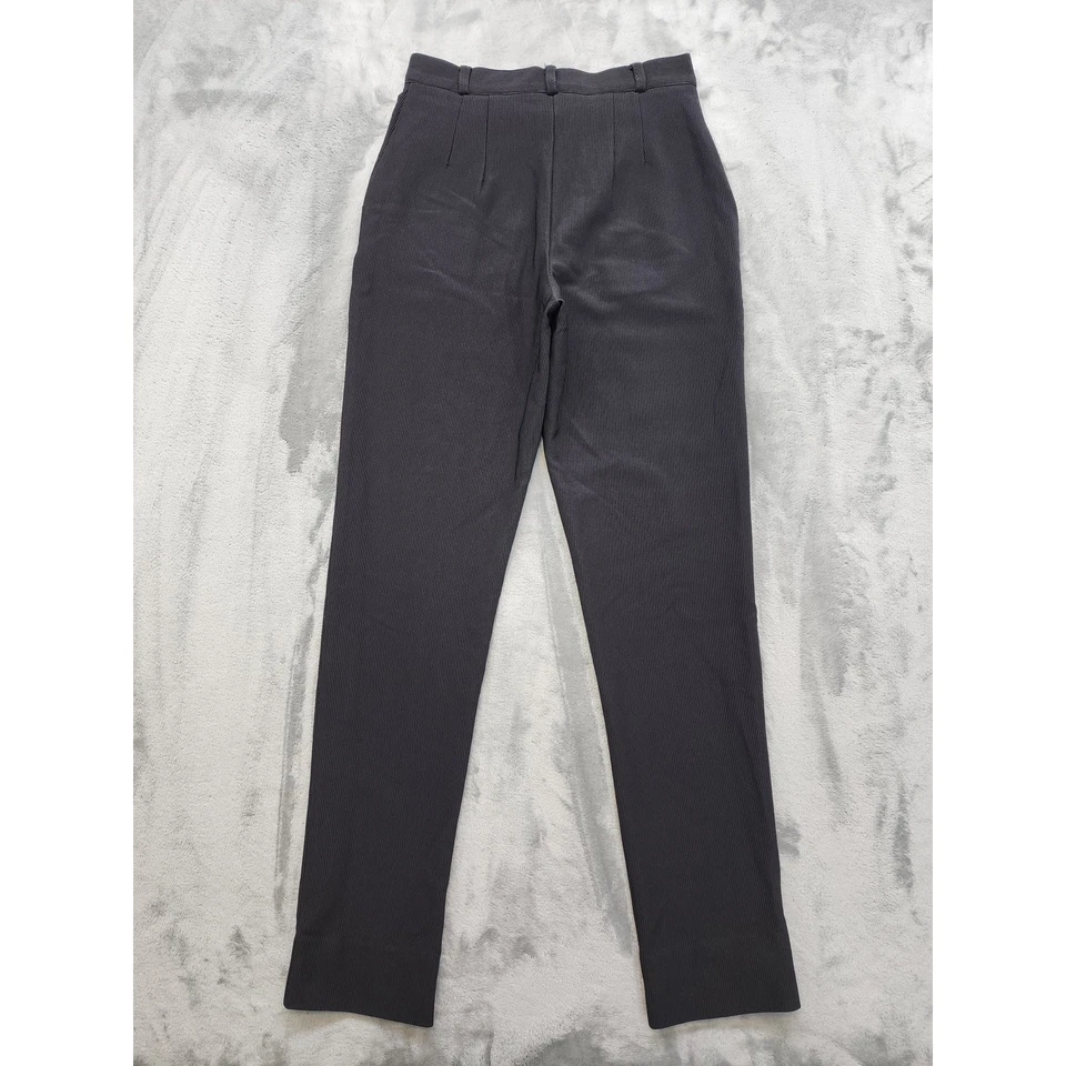 Винтажный 90-х Ann Taylor ребристый высокая талия сужающийся ноги брюки размер 10 черный эластичной - Изображение 3 из 4