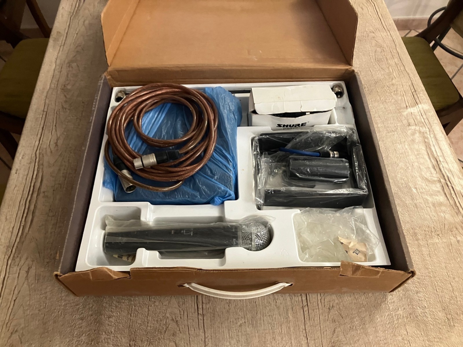 SISTEMA RADIOMICROFONO WIRELESS VINTAGE SHURE LX - COMPLETO E FUNZIONANTE