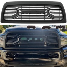Front Grille For Dodge Ram 2500 3500 2010-2018 Bumper Grill Wletter Matte Black