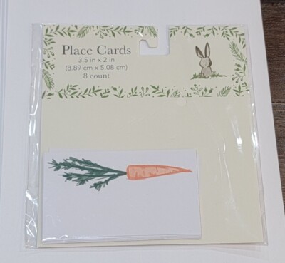 Easter Theme With Carrot  Table Place Card 8ct  Spring