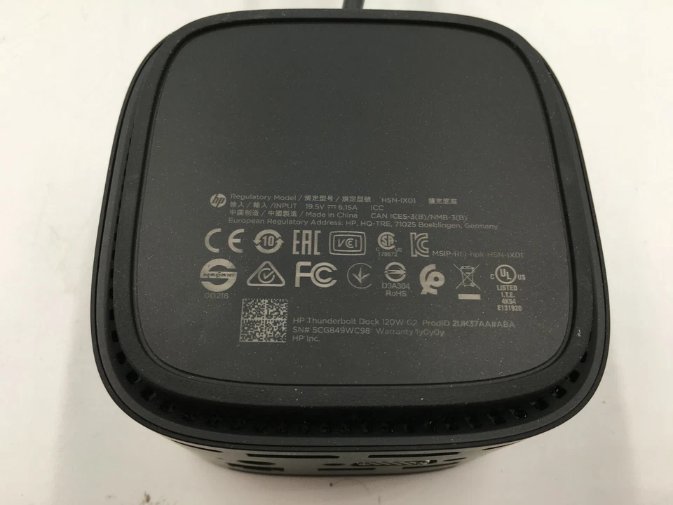 HP Thunderbolt HSN-IX01 120W G2 Docking Station Free Shipping - Image 3 of 4