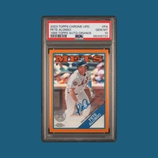 2023 Topps Chrome Update Pete Alonso 1988 Topps Auto-Orange /25 PSA 10 POP 1
