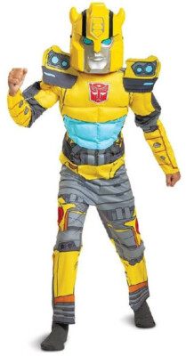 Official Transformers Bumblebee Muscle Optimus Costume for Kids! (Size: Medium)