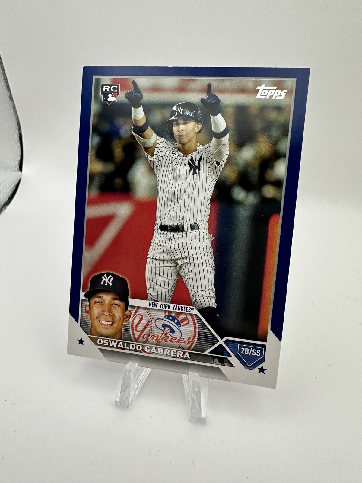 2023 Topps Series 2 Oswaldo Cabrera Royal Blue Rookie #487 Yankees