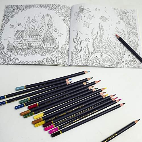 ZZONEART Crayon de Couleur Aquarellable,96 Kit Dessin Crayons De