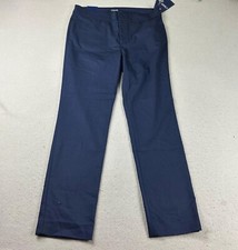 Chaps Pants Womens 10 Blue Mid Rise Slimming Fit Straight Leg NWT