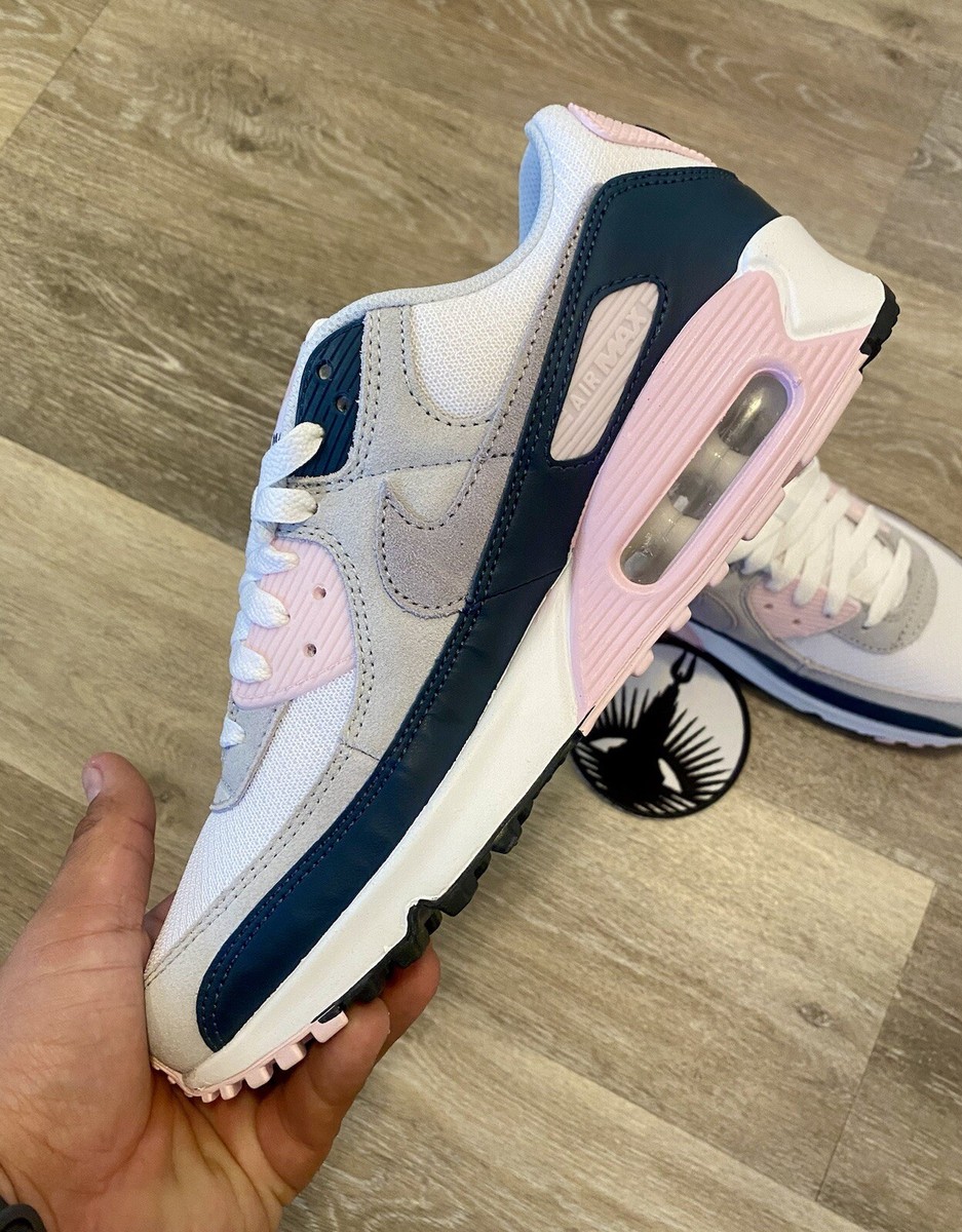 Nike Air Max 90 'Pink Foam Armory Navy' White Grey DM0029-106