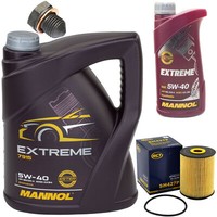 MotoröL Set 5W-40 6 Liter + ÖLfilter Sh 427 P + Schraube FüR Vw Sharan 2.8 174PS