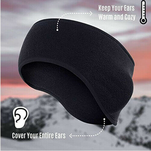 Ear Warmer Winter Head Band Polar Fleece Ski Ear Muff Headwrap Hat for Men Women - Picture 4 of 10