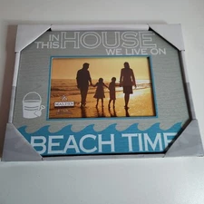 Malden International Designs Beach Time Photo Frame 4 x 6" Brand New