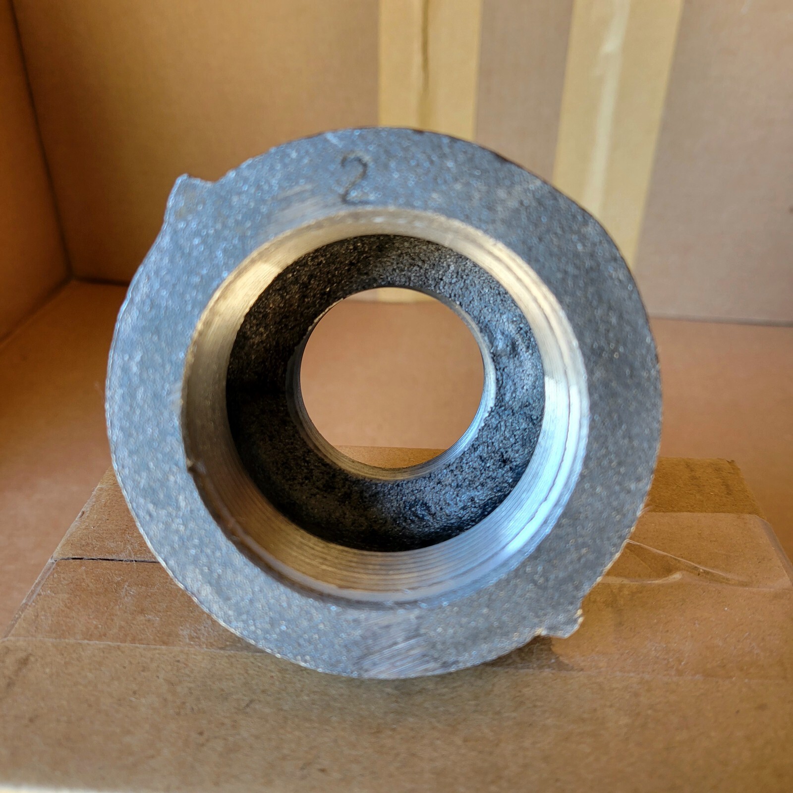 2" × 1 1/4" FEMALE REDUCER , ANVIL FEMALE BLACK CAST IRON CONCENTRIC REDUCER 