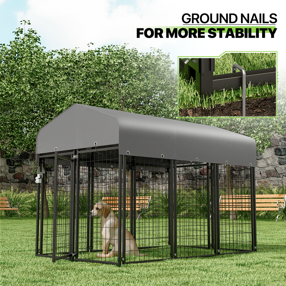 Photo inspiration: Outdoor Dog Crate And Fence Reference: Dog Crate Kennel Outdoor Large Animal Playpen Pet Fence W