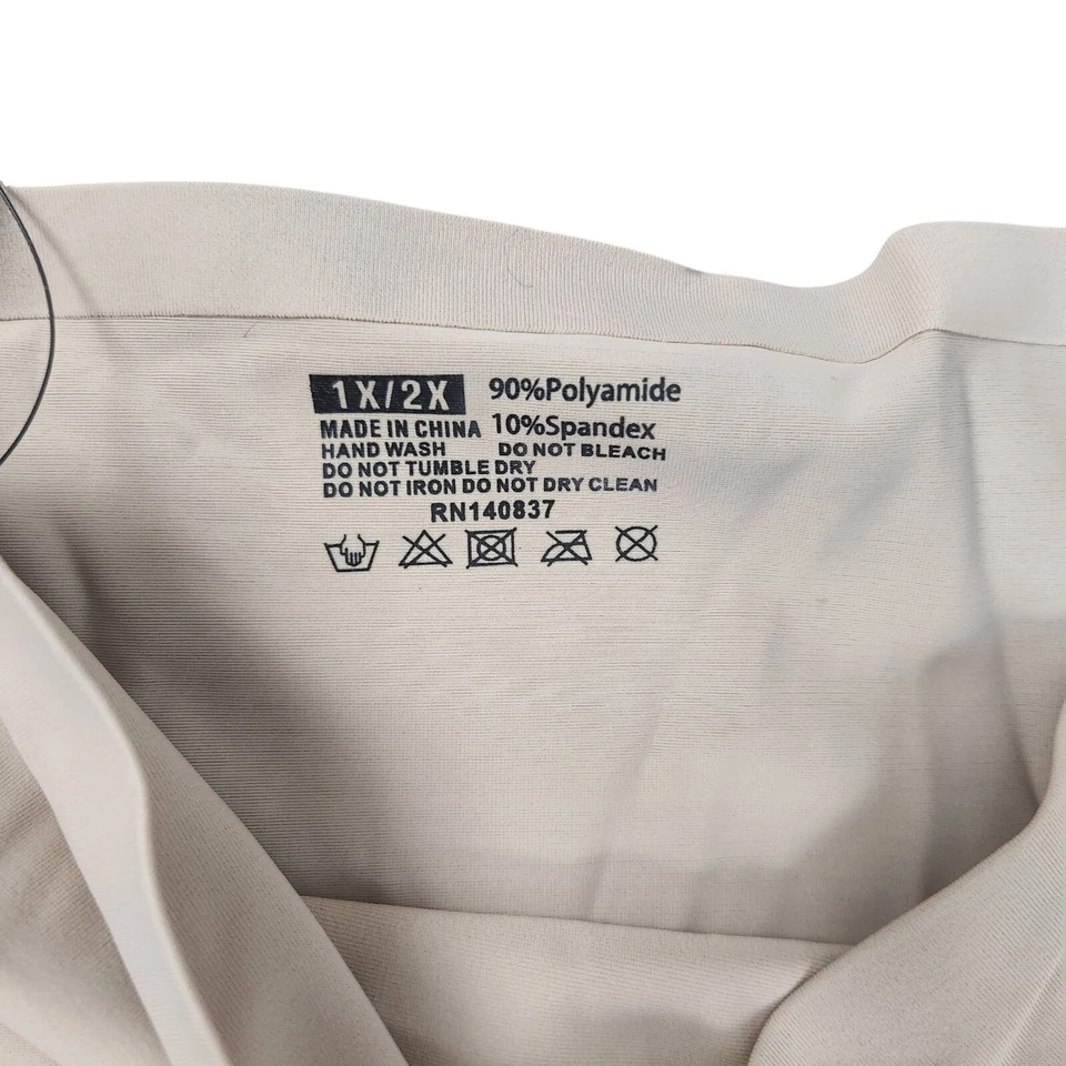 Tanga modeladora de talle alto Fredericks Of Hollywood desnuda 1X/2X poliamida y palmo Foto 4 de 4