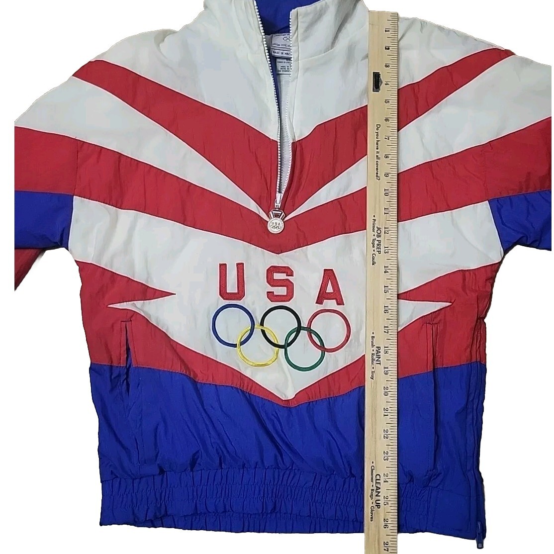 Vintage USA Olympics Windbreaker Apex One 1/4 Zip Jacket