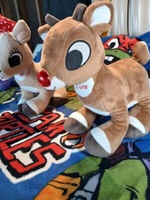 Rudolph The Red Nosed Reindeer Light Up Nose Musical Christmas Plush 10" WORKING