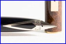 1980er Sheaffer Targa 1030 Brown Thuya Füllfederhalter, 14K Gold 585 Feder, USA