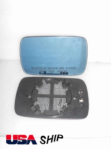 Passenger Side mirror glass For BMW E39 E46 320i 330i 325i 525i Blue Tinted Heat