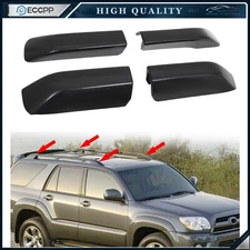 4PCS For 2010-2020 Toyota 4Runner Roof Rail Rack Bar End Cover Shell Cap Black