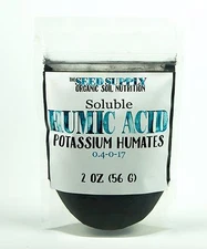 2 Ounces Soluble Humic Acid Powder - Potassium Humates Natural Humus Fertilizer