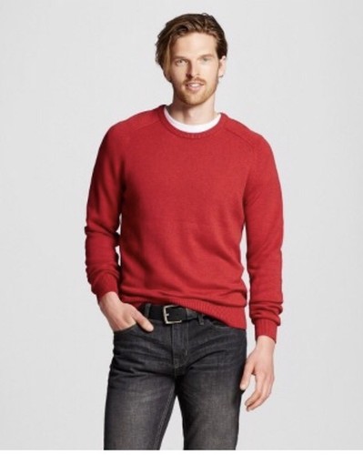 New Merona Mens Sweater Crew Neck Long 