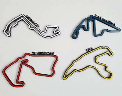 Custom F1 Rennbahn, 3D Wandbild, F1 Track Outline, Silverstone, Monaco, Monza