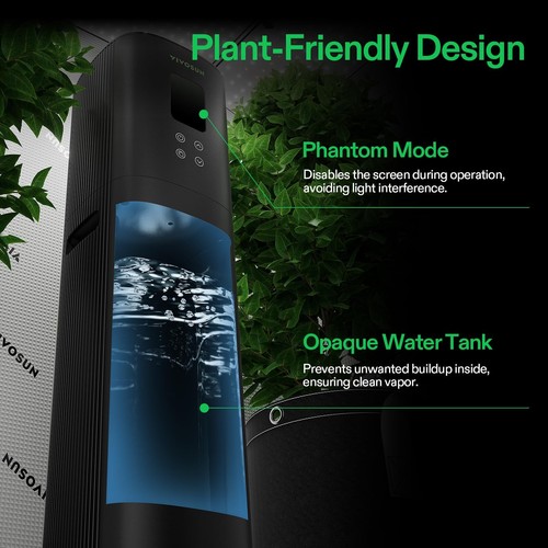 VIVOSUN AeroStream H09 9L Intelligent Wi-Fi Humidifier, Smart Remote Control - Picture 7 of 8