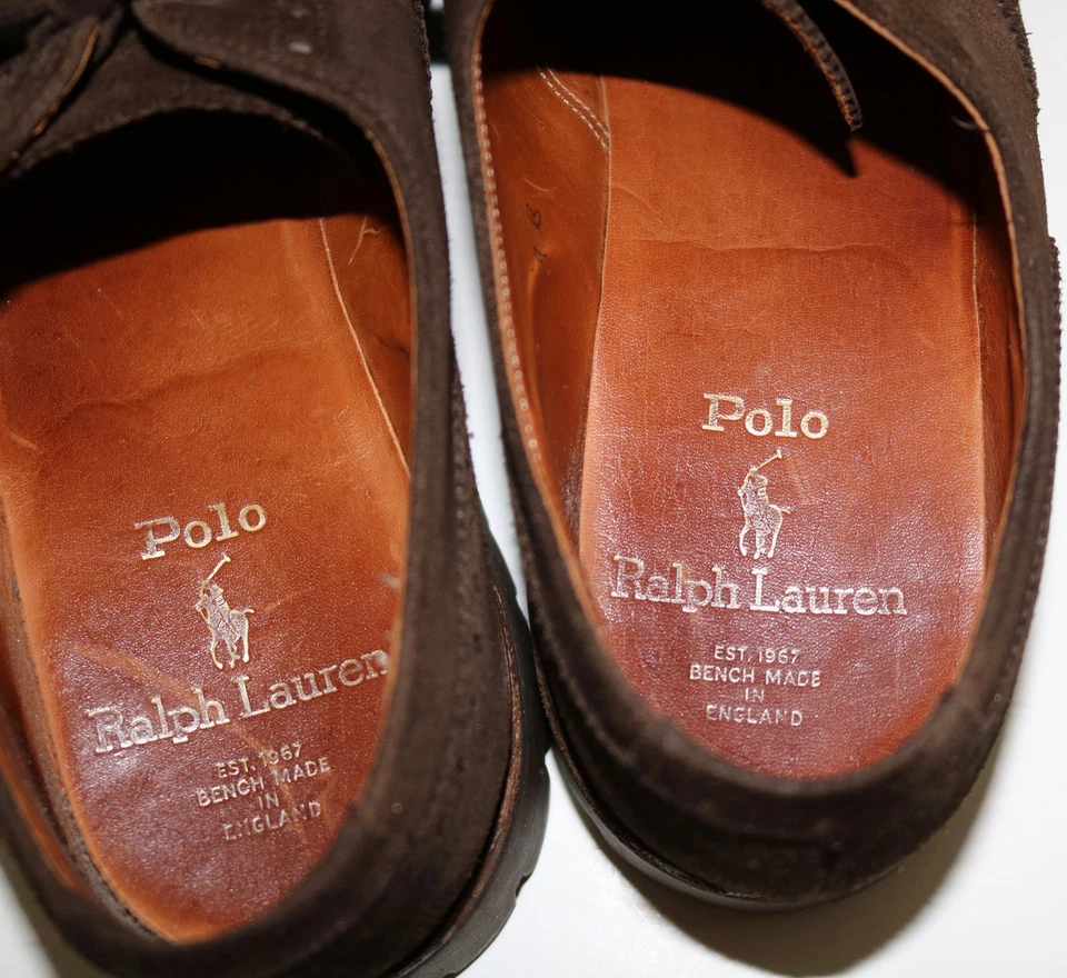 Polo Ralph Lauren Ballantyne gamuza espectador punta ala zapatos 9 B VER MEDIDAS Foto 3 de 4