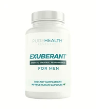 PureHealth Research Exuberant Supplement for Men Boost Energy Performance 90 Cap