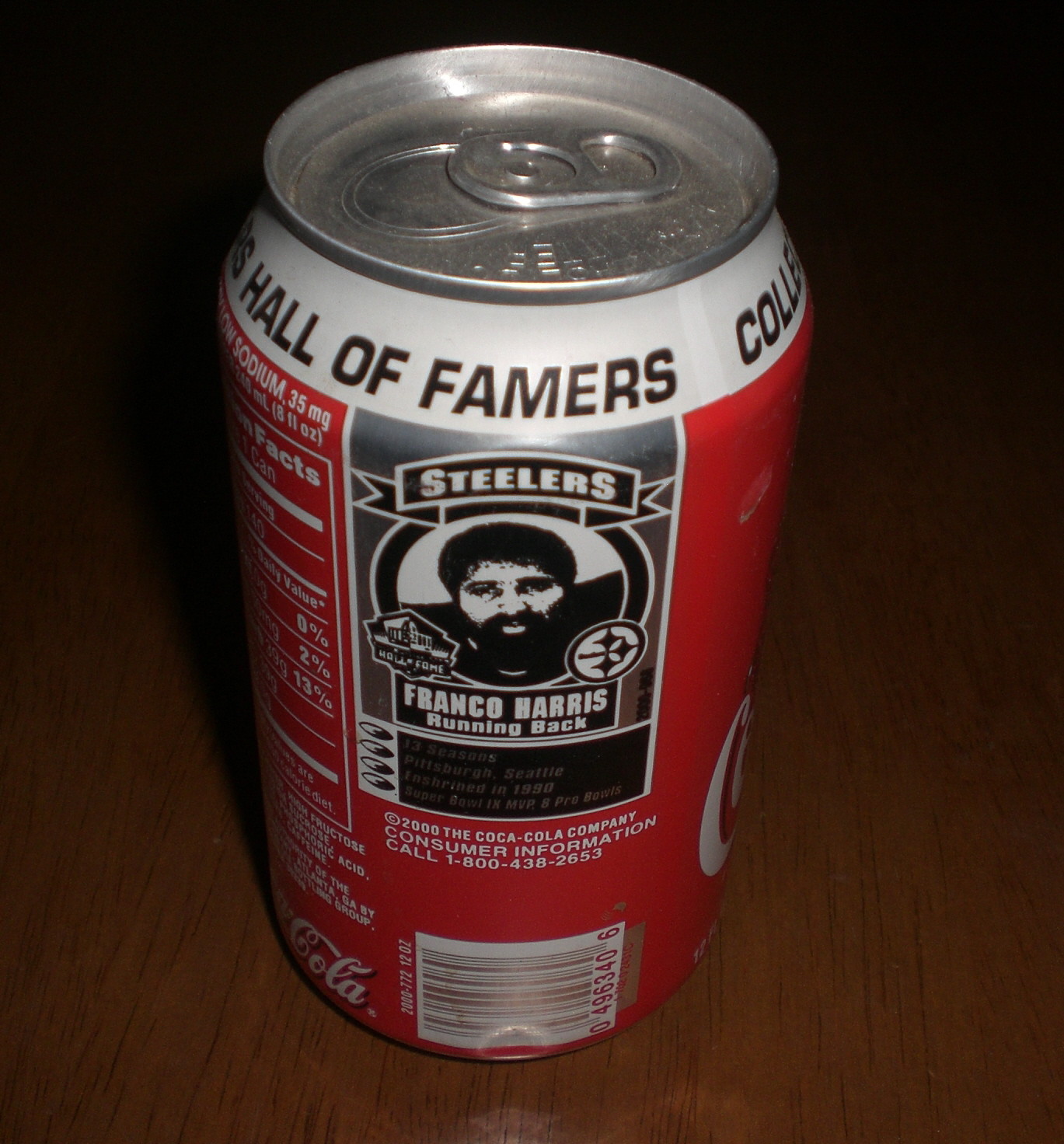 STEELERS HOF COCA COLA COKE CAN YOUR CHOICE BRADSHAW LAMBERT