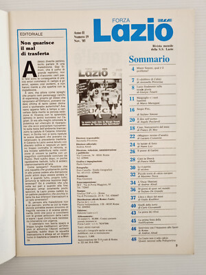 Forza Lazio Magazine 1985, Numéro 19 Année 2, Avec Calisti-Garlini-Malgioglio-Magnocavallo