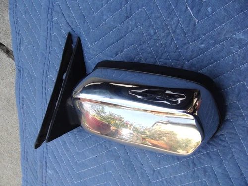 BMW E23 728i 733i 745i EARLY LEFT Chrome side view mirror TESTED WORKING VG CON