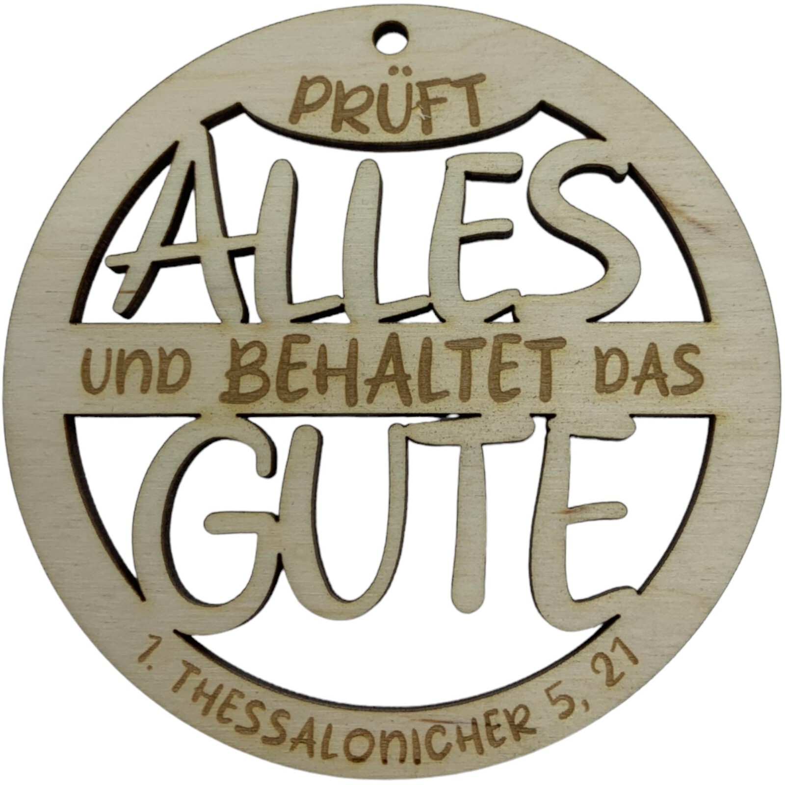 Jahreslosung 2025 Holz geschnitten Geschenk Weihnachten Bibel Christlich